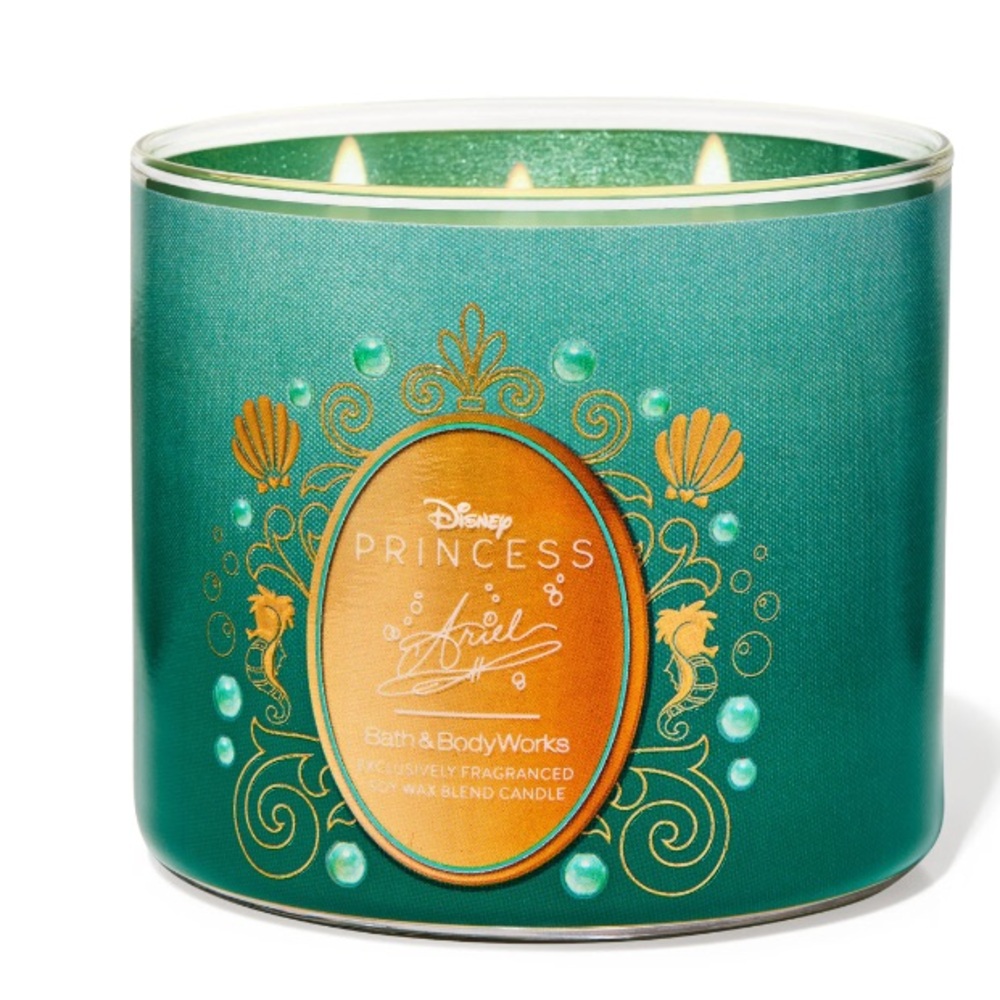 Disney Princess Ariel Candle Bath & Body Works 3 Wick Limited Edition